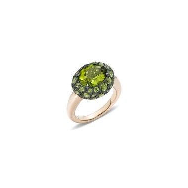 Anello pomellato pietra verde sales
