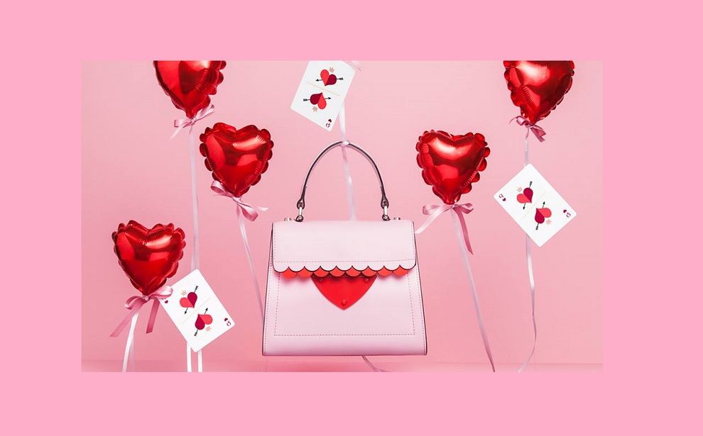 coccinelle borsa b14 con cuore collezione san valentino queen of hearts 