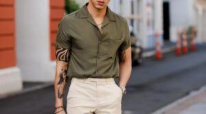 come indossare pantaloni beige