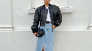 Come indossare la gonna midi in denim