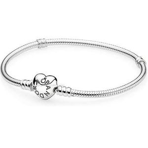 Pandora Moments con Maglia Snake e Chiusura a Cuore