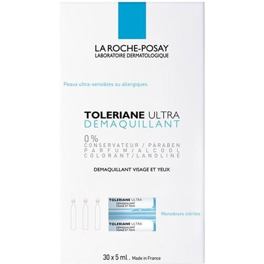La Roche-Posay toleriane - ultra struccante purificante viso e occhi, 30 x 5ml