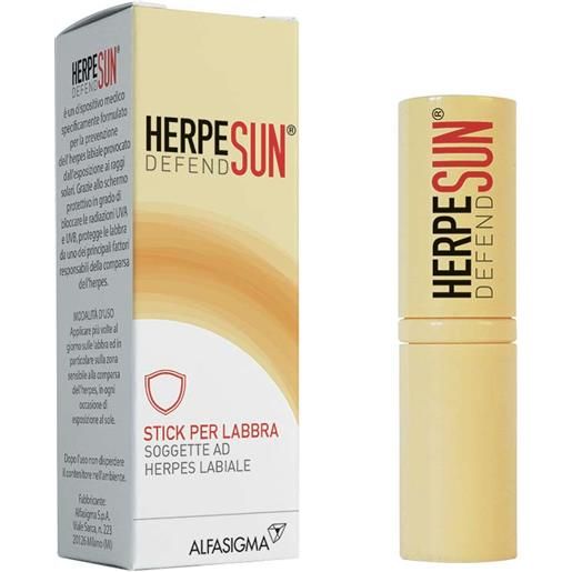 Alfasigma herpesun defend stick labbra ad azione idratante e protettiva, 5ml