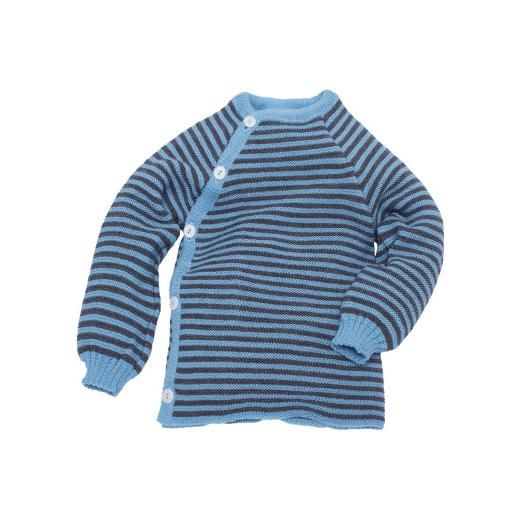Reiff pullover baby in lana merino - col. Righe laguna/grigio