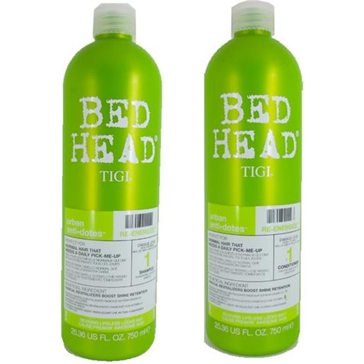 Tigi urban antidotes re-energize shampoo 750ml + conditioner 750ml