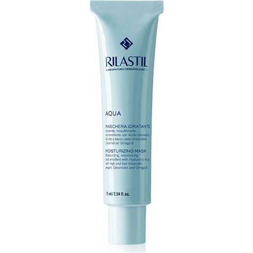 Rilastil aqua - maschera idratante per tutti i tipi di pelle, 75ml