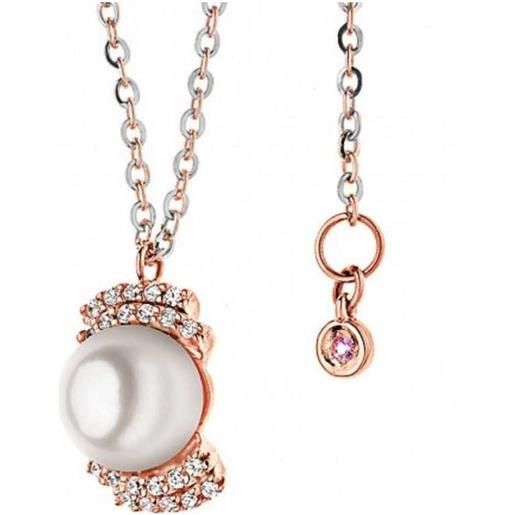Comete Gioielli collana Comete Gioielli donna glp 398 oro 18kt con diamanti perla coltivata e zaffiro rosa