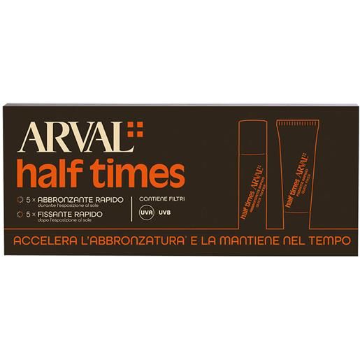 Arval half times abbronzante rapido corpo spf8 + fissante rapido - 10 fiale