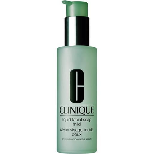 CLINIQUE detergente clinique liquid facial soap mild con erogatore, 200 ml pelle da arida a normale (tipo ii)