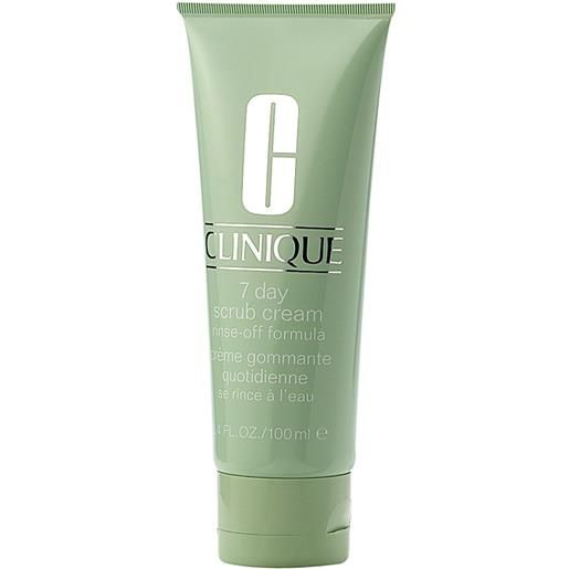 CLINIQUE crema clinique 7 day scrub rinse-off formula esfoliante granulare in crema 100 ml - per tutti i tipi di pelle