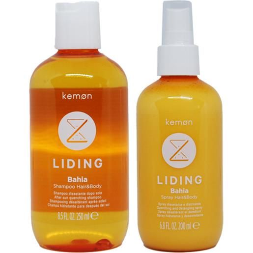 Kemon liding bahia hair & body shampoo 250ml + spray 200ml