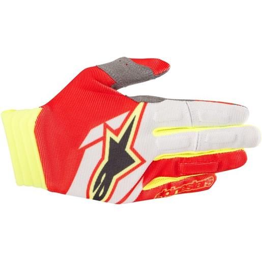 ALPINESTARS aviator glove - (red/white/yellow fluo)