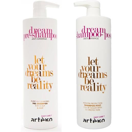 ARTEGO artègo easy care t dream kit anti-damage pre-shampoo 1000 ml + shampoo-post 1000 ml