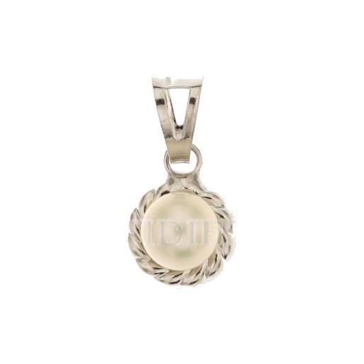 Gioielleria Lucchese Oro ciondolo oro bianco con perla 803321734332