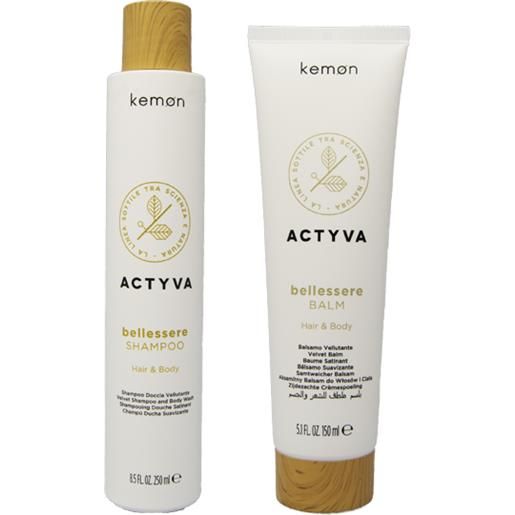 Kemon actyva bellessere kit shampoo 250 ml + balm 150 ml