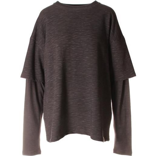 WRAD abbigliamento unisex felpa cotone organico t-shirt grigio WRAD
