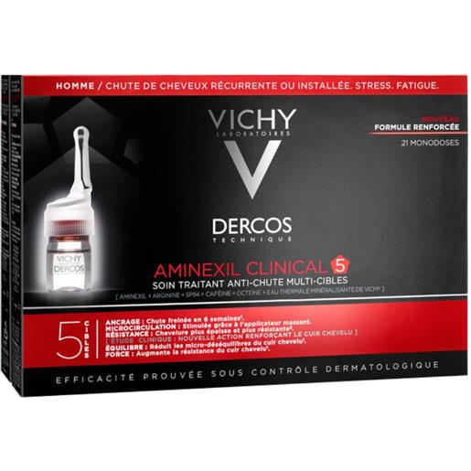 VICHY (L'Oreal Italia SpA) vichy dercos aminexil trattamento anticaduta uomo 21 fiale x 6 ml - riduci la caduta dei capelli con efficacia
