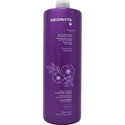 Medavita luxviva shampoo anti yellow blonde enhancer 1250 ml