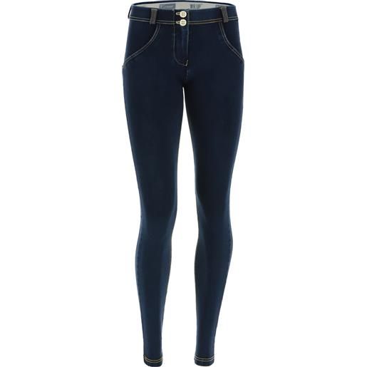 Freddy pantalone wr. Up® skinny vita e lunghezza regular in denim scuro