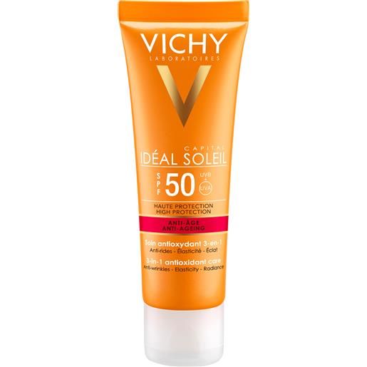 VICHY (L'Oreal Italia SpA) vichy ideal soleil crema viso anti-età spf50 - protezione solare molto alta antiage - 50 ml