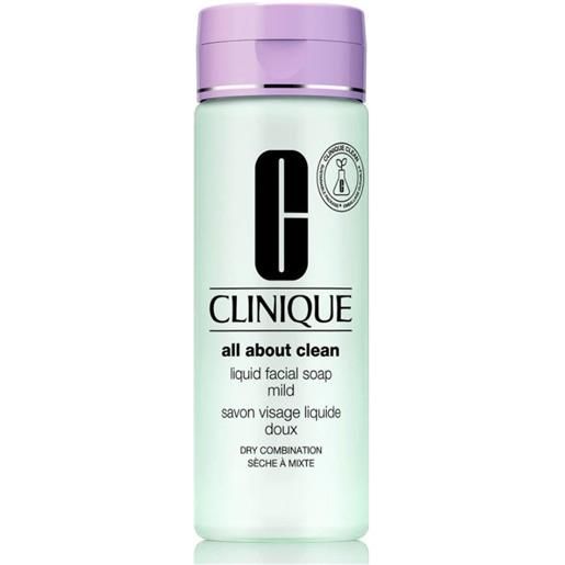 Clinique all about clean liquid facial soap mild 200ml gel detergente viso