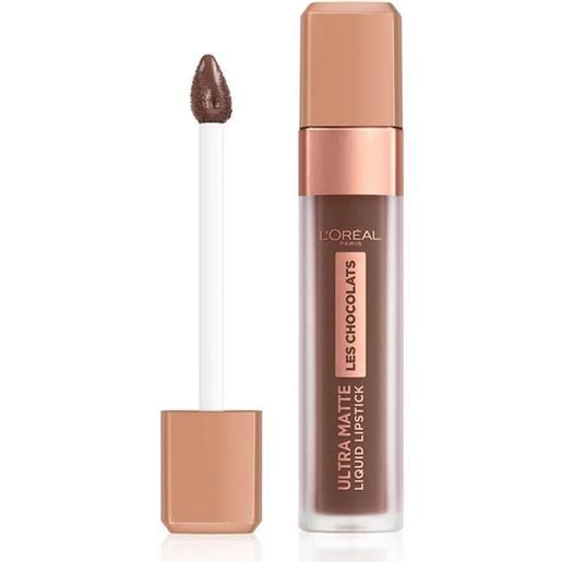 L'Oréal Paris les chocolats ultra matte liquid lipstick rossetto mat, rossetto 856 70% yum