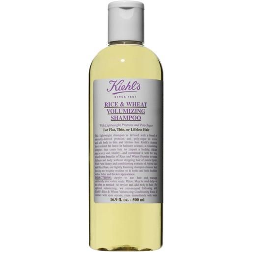 KIEHL'S rice & wheat volumizing shampoo 500ml shampoo volumizzante, shampoo rivitalizzante