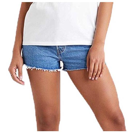 Levi's 501 high rise short, pantaloncini donna, bianco bianco (in the clouds), 23