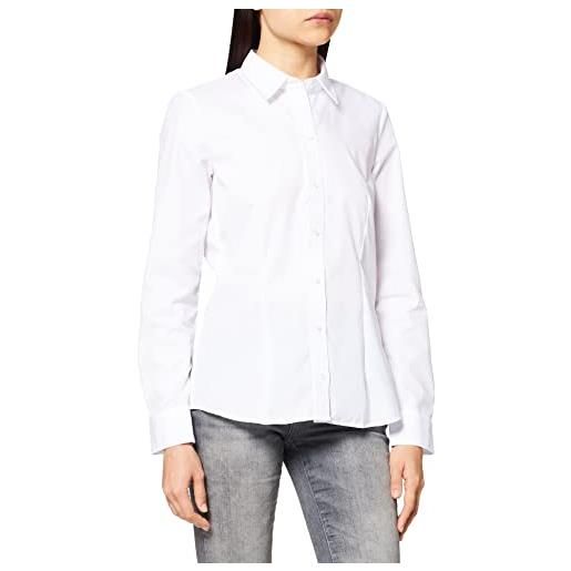 Seidensticker regular fit manica lunga camicetta donna, bianco (white 1), 44 (taglia produttore: 18)