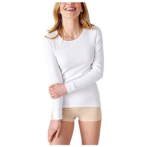 Damart tee shirt manches longues. Maglia, bianco (blanc 56680-01010-), 42 (taglia produttore: small) donna