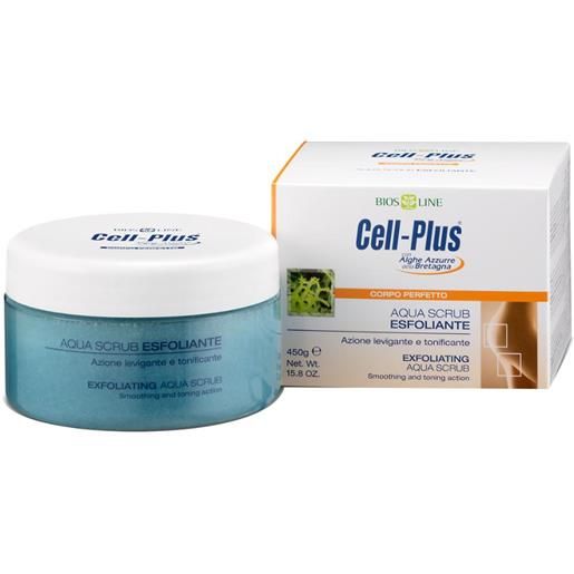 BIOS LINE cell plus aqua scrub esfoliante 450g - esfoliante per il corpo con sali marini e alghe azzurre