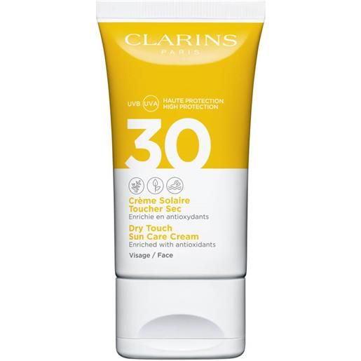 Clarins crème solaire toucher sec crema solare viso spf 30