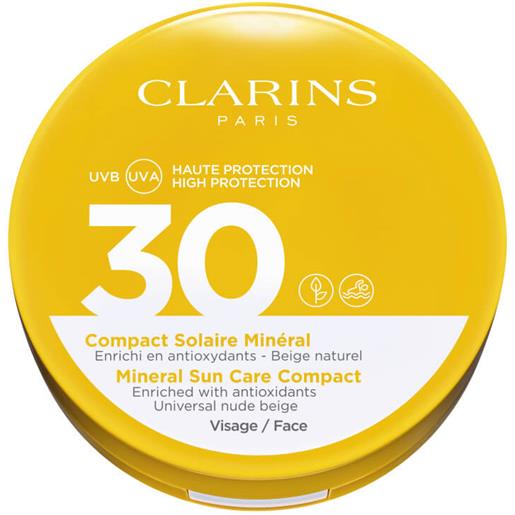 Clarins compact solaire minéral fluido colorato viso spf 30