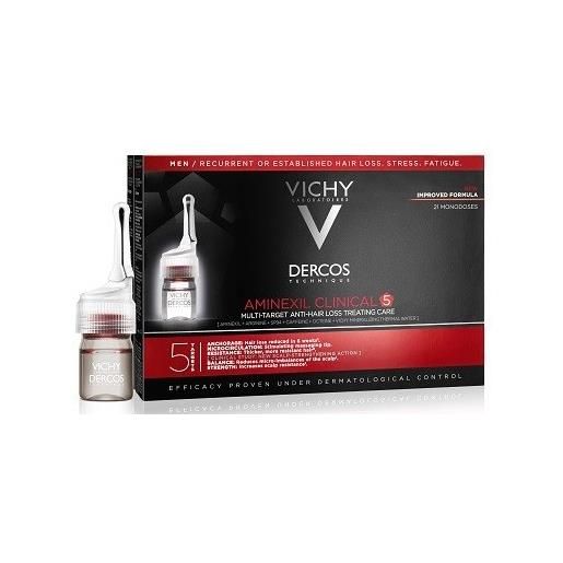 VICHY (L'OREAL ITALIA SPA) vichy dercos aminexil intensive 5 uomo trattamento anticaduta 21 fiale