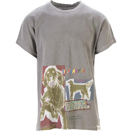 WRAD abbigliamento unisex t-shirt graphi-tee 'golden retriever' grigio WRAD