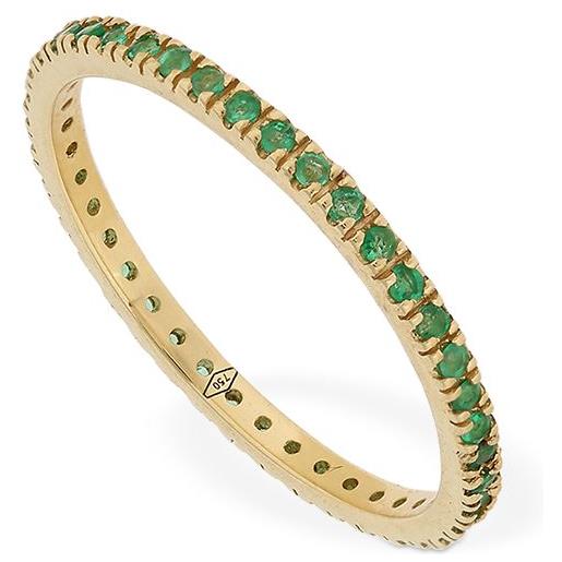 VANZI anello annagreta in oro 18kt con smeraldi