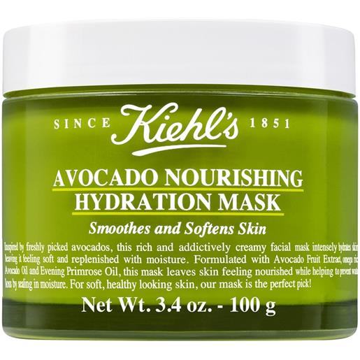 KIEHL'S avocado nourishing hydration mask 100gr maschera idratante viso