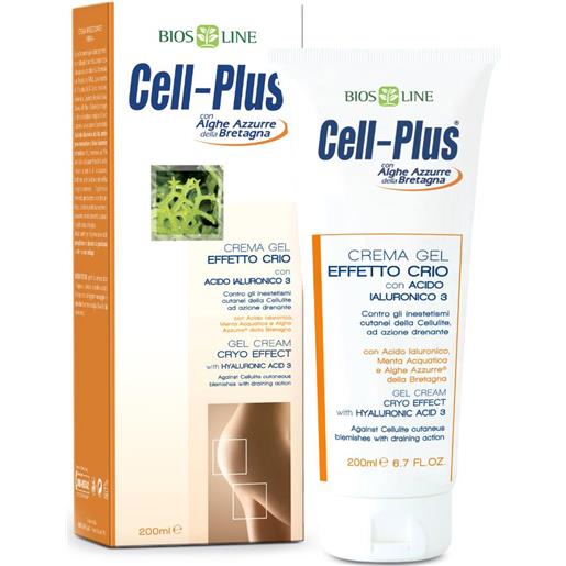 BIOS LINE SpA cell plus crema gel effetto crio drenante 200ml - trattamento anticellulite