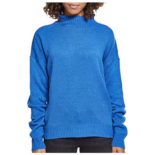Urban Classics ladies oversize turtleneck sweater felpa, blu (brightblue 01434), x-small donna