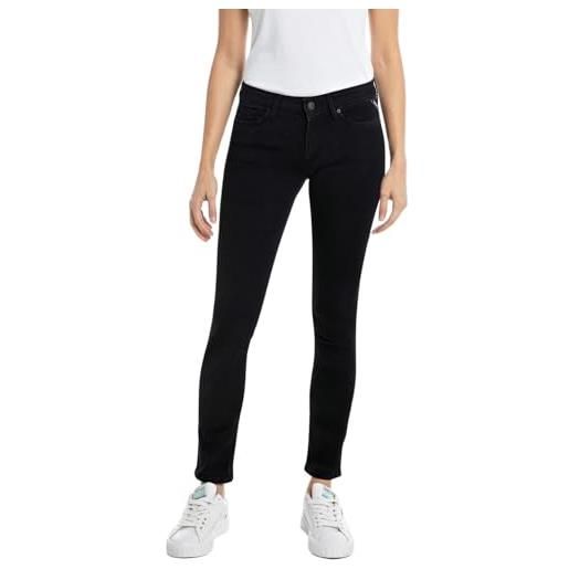 Replay jeans da donna elasticizzati, neri (black 098), 25w / 30l
