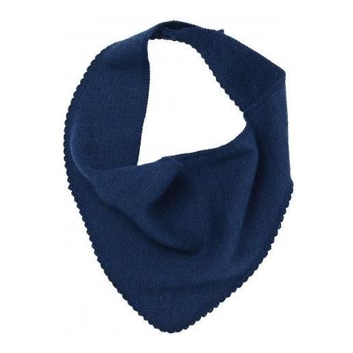 Reiff triangolo sciarpa in spugna di lana seta - col. Blu