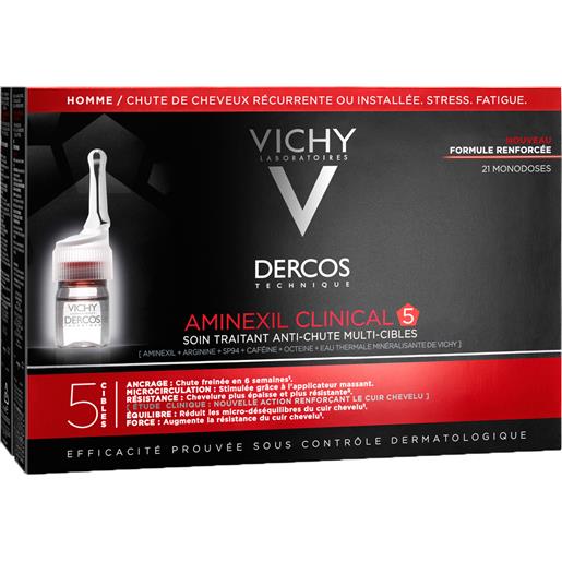 Vichy dercos aminexil intensive 5 trattamento anticaduta uomo 21 fiale