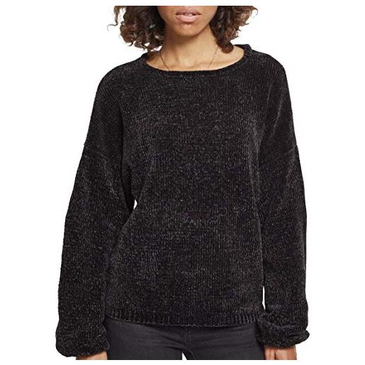 Urban Classics ladies oversize chenille sweater felpa, nero (black 00007), x-large donna