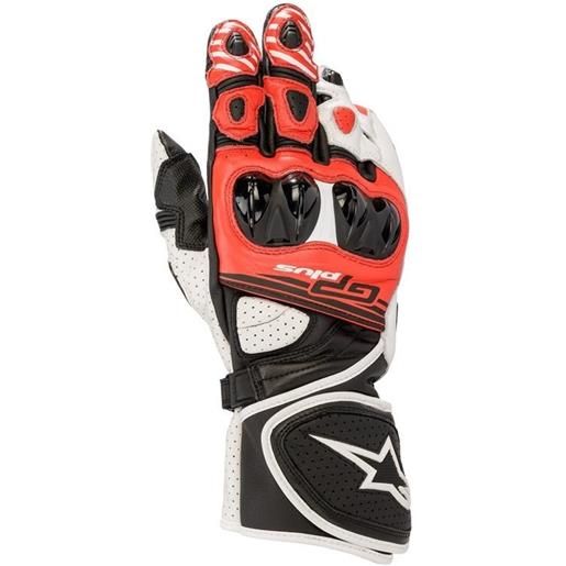 Alpinestars guanto pista gp plus r v2 - 1304 blackwhitebrightred taglia xxl