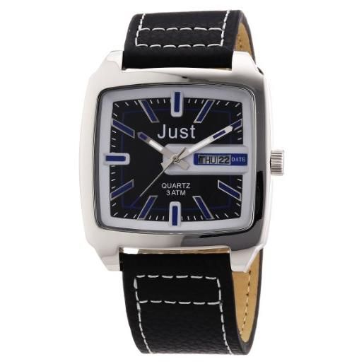 Just Watches 48-s3726-bl - orologio da polso uomo, pelle, colore: nero