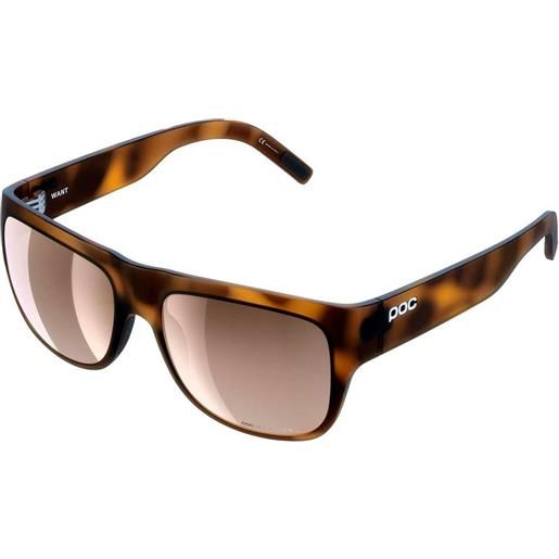 Poc want mirror sunglasses marrone, nero brown clarity silver mirror/cat2