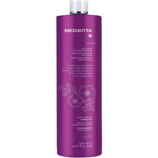 Medavita luxviva shampoo acidificante post color 1250 ml