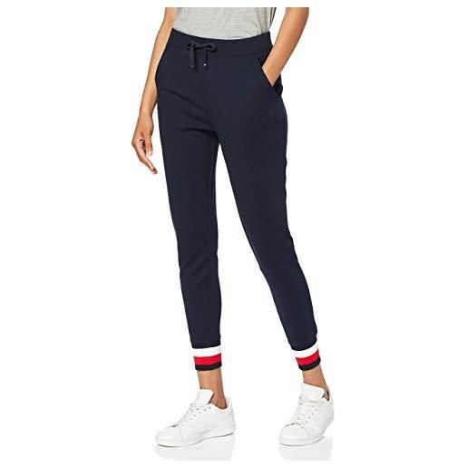 Tommy Hilfiger pantaloni da jogging donna heritage sweatpants lunghi, blu (midnight), xxs