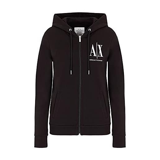 ARMANI EXCHANGE icon project hoodie, felpa con cappuccio, donna, bianco, s