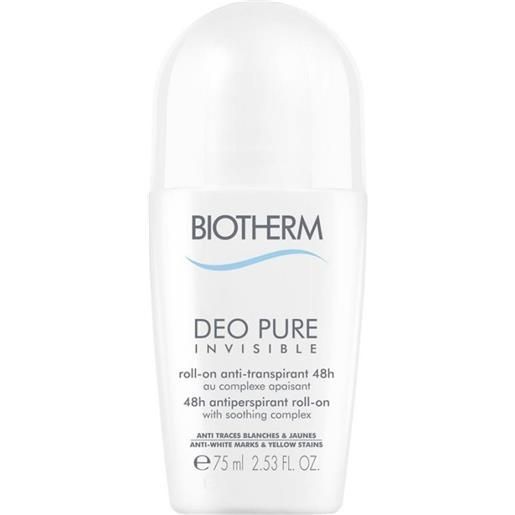 Biotherm deo pure invisible roll on 48h deodorante roller, 75-ml